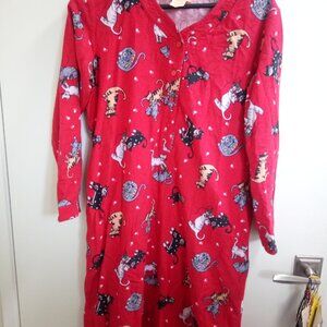 La Cera, Cat, Ladies  One Piece Pajamas